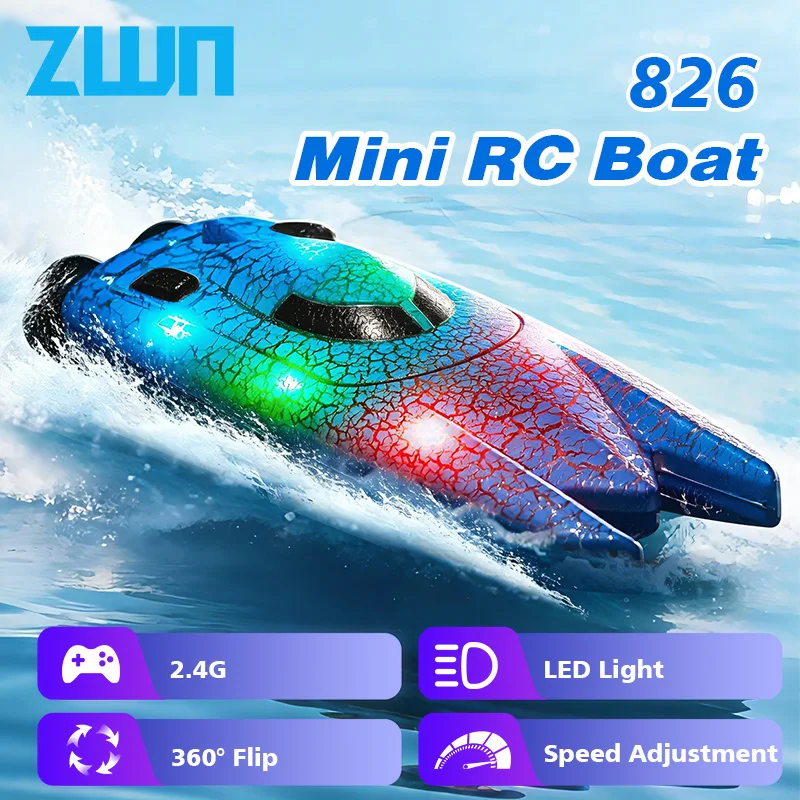 Rc Hobby Grade Boat - 2.4G Mini RC Boot met Verlichting,