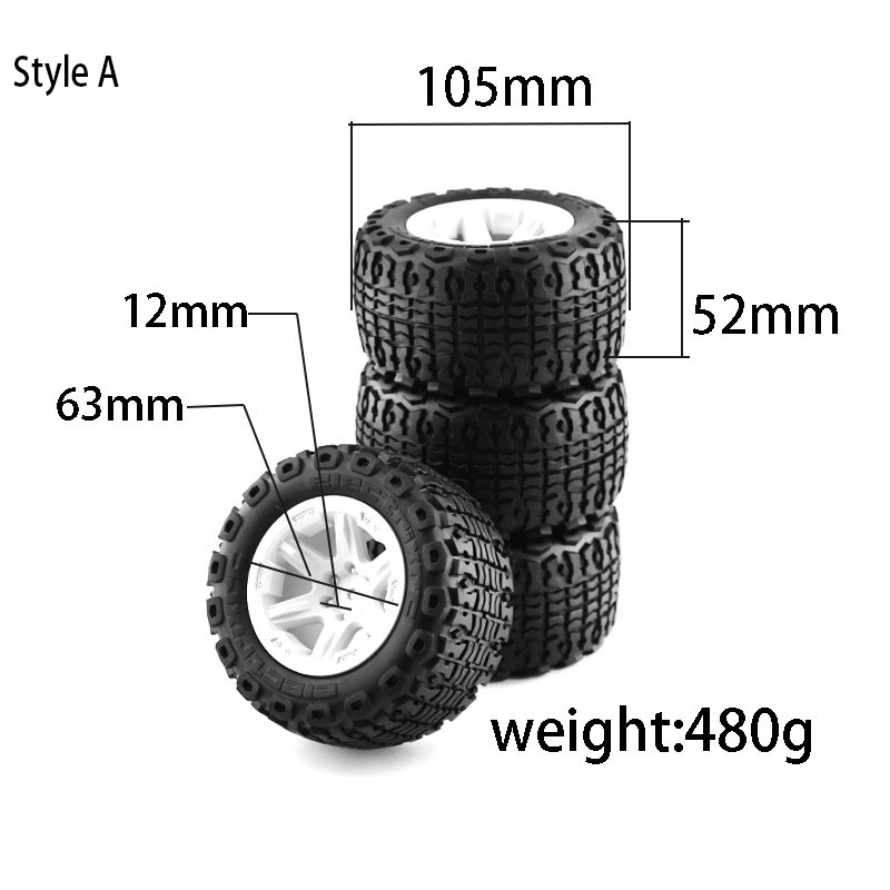 4PCS RC Monster Truck Wielen B - Rc Truck Monster recensie en prijs
